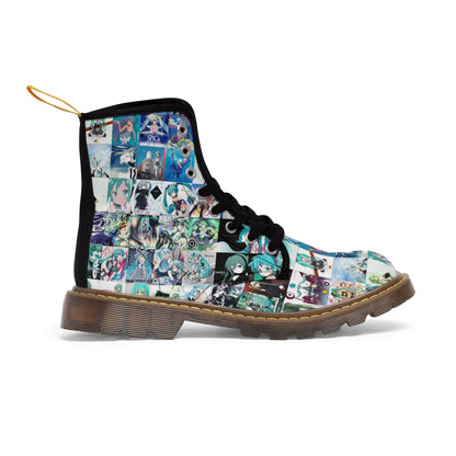 Hatsune Miku Album Cover Collage Women's Canvas Boots