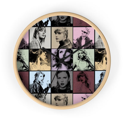 Taylor Swift Eras Collage Round Wall Clock