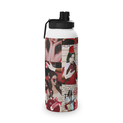 Lana Del Rey Cherry Coke Collage Stainless Steel Sports Lid Water Bottle