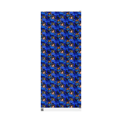 Timothee Chalamet Cool Blue Collage Gift Wrapping Paper