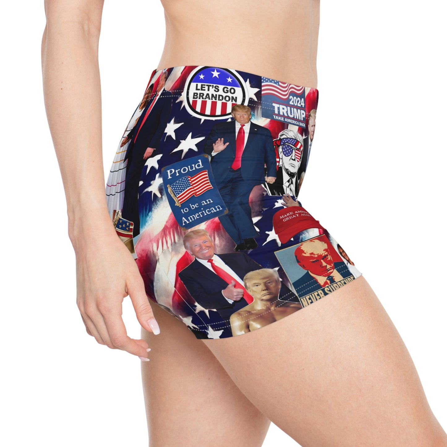Donald Trump 2024 MAGA Montage Women's Shorts