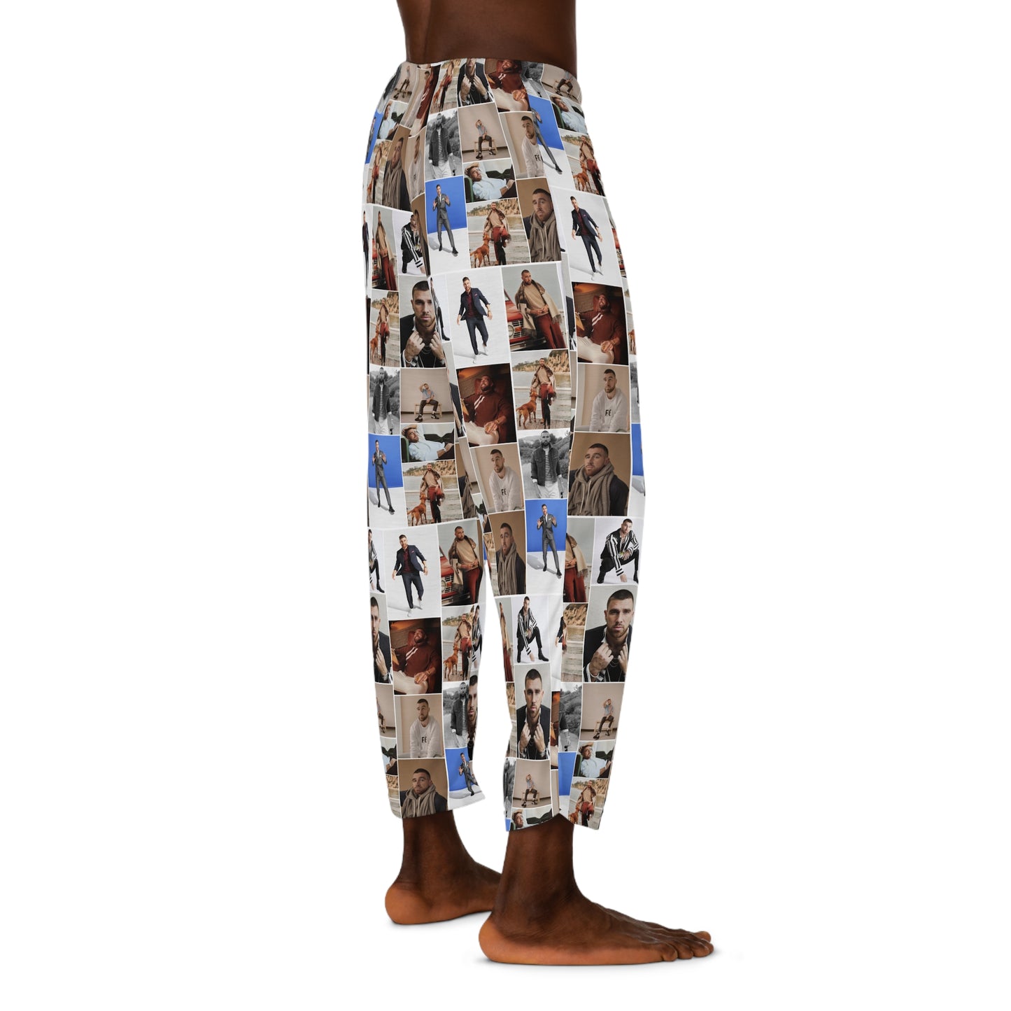 Travis Kelce Portrait Photo Mosaic Men's Pajama Pants