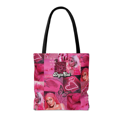 Doja Cat Pink Vibes Collage Tote Bag