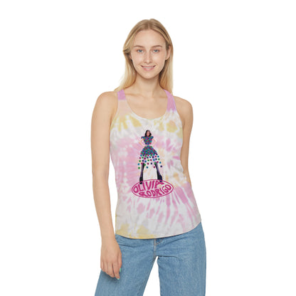 Olivia Rodrigo Hits Magazine Cover Tie Dye Racerback Tank Top