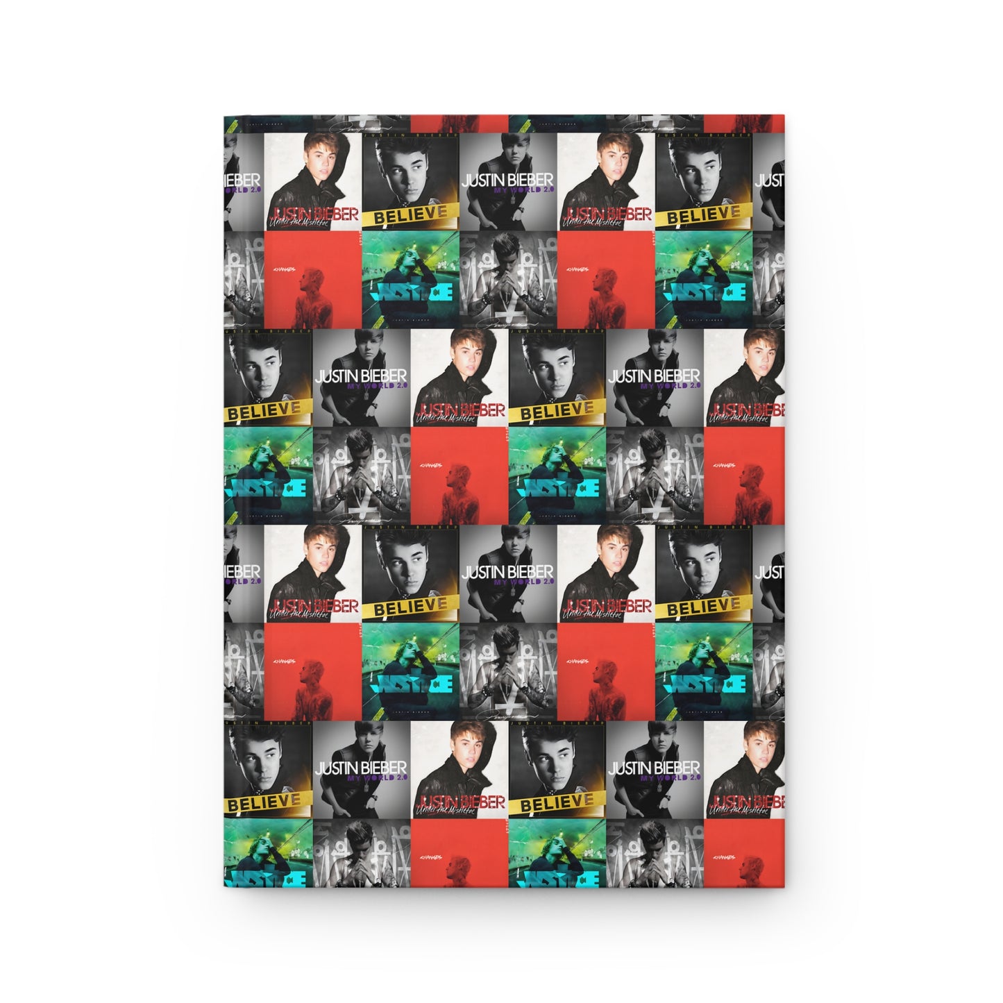 Justin Bieber Album Cover Collage Hardcover Journal