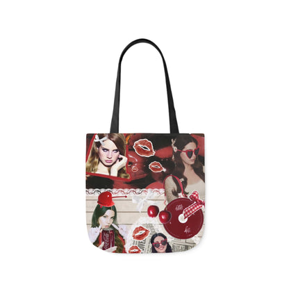 Lana Del Rey Cherry Coke Collage Polyester Canvas Tote Bag