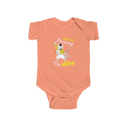 Queen Don't Stop Meow Freddie Purrcury Infant Fine Jersey Bodysuit