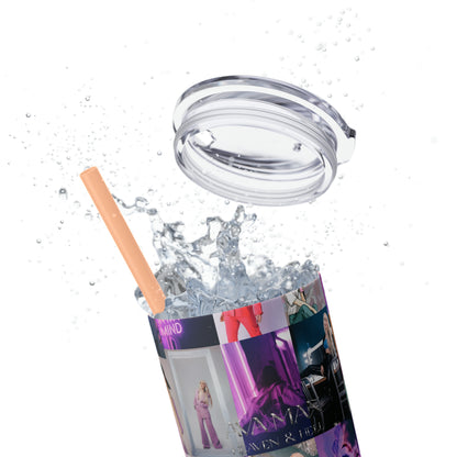 Ava Max Belladonna Photo Collage Skinny Tumbler with Straw