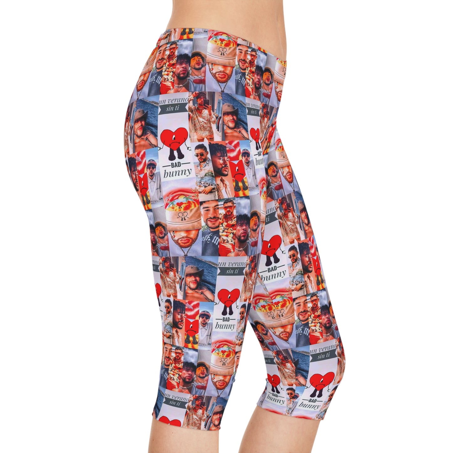 Bad Bunny Un Verano Sin Ti Photo Collage Women's Capri Leggings