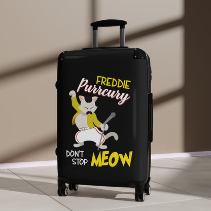 Queen Don't Stop Meow Freddie Purrcury Suitcase