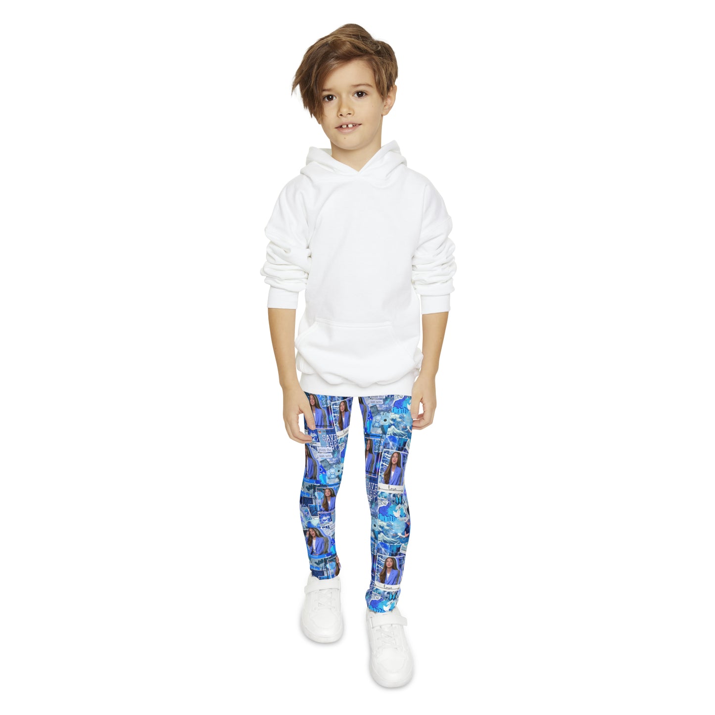 Olivia Rodrigo Blue Aesthetic Collage Youth Leggings