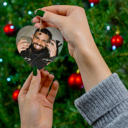 Drake Happy And Drinking Ceramic Ornament