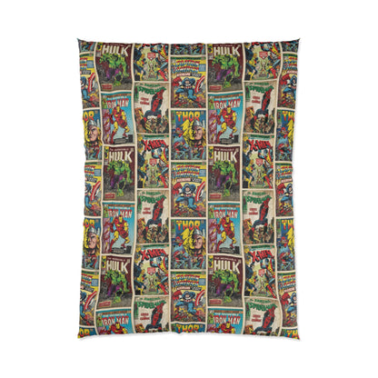 Marvel Comic Book Cover Collage Comforter