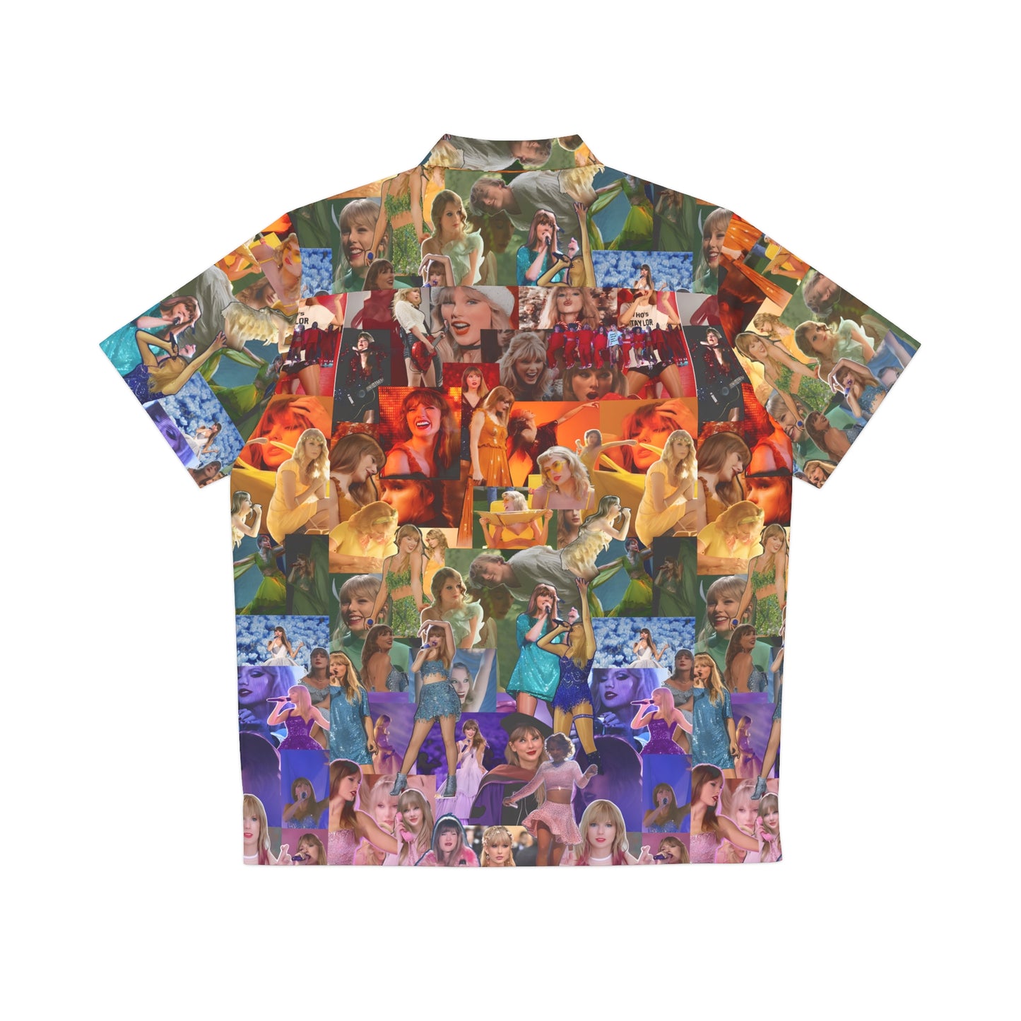 Taylor Swift Rainbow Photo Collage Men's Hawaiian Shirt