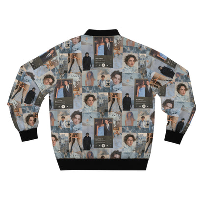 Timothee Chalamet And Zendaya Best Friend Collage Men's Bomber Jacket