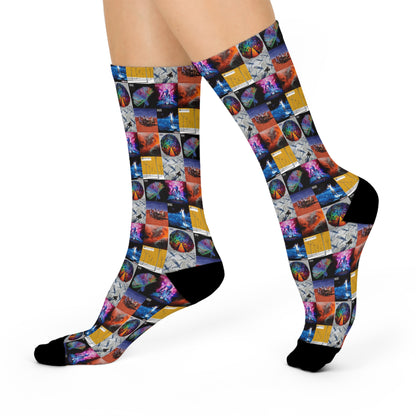 Muse Album Cover Collage Cushioned Crew Socks