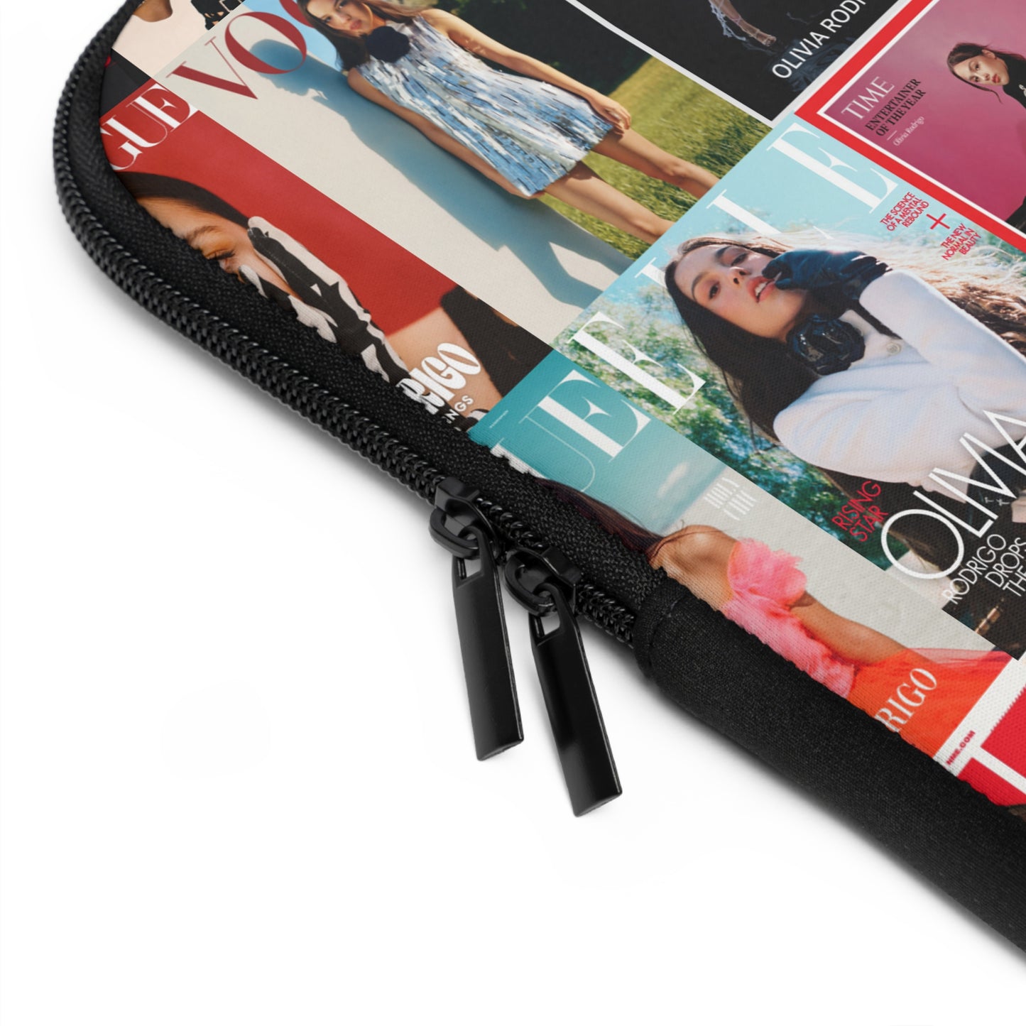 Olivia Rodrigo Magazine Cover Collage Pattern Laptop Sleeve