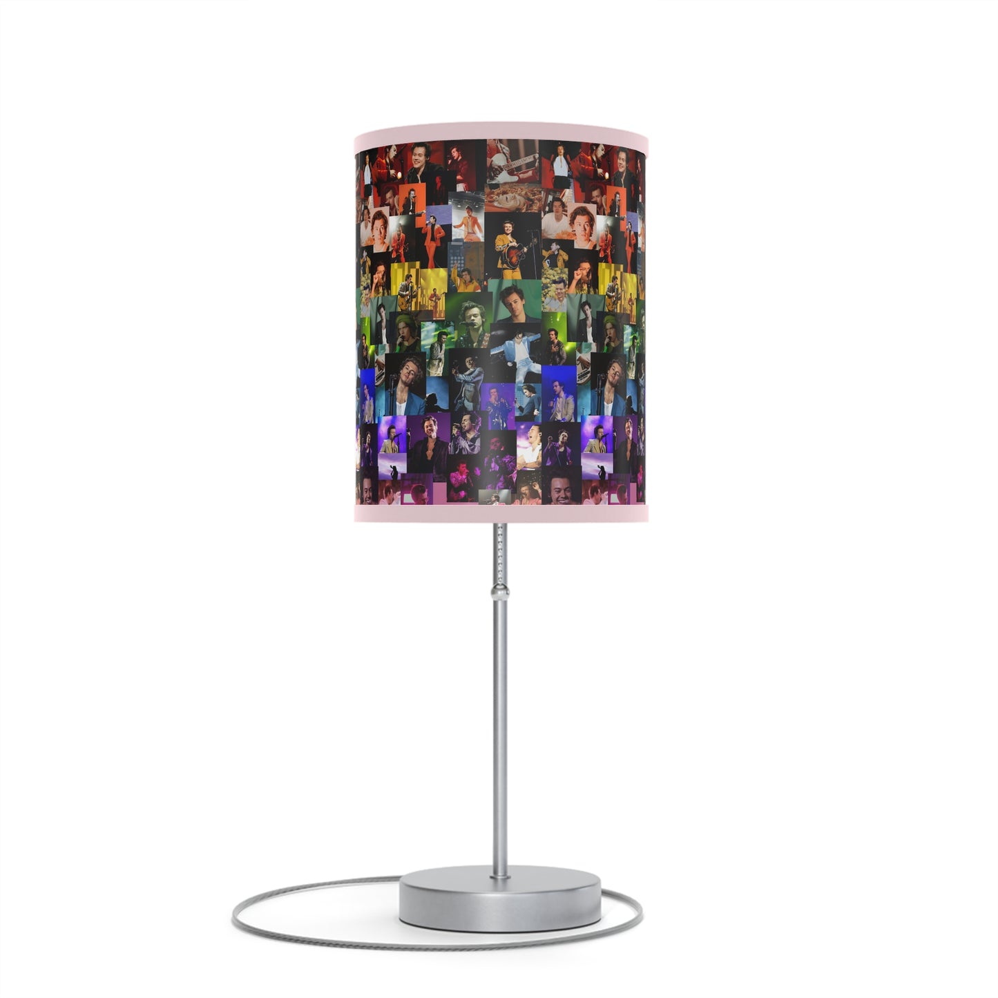 Harry Styles Rainbow Photo Collage Lamp on a Stand