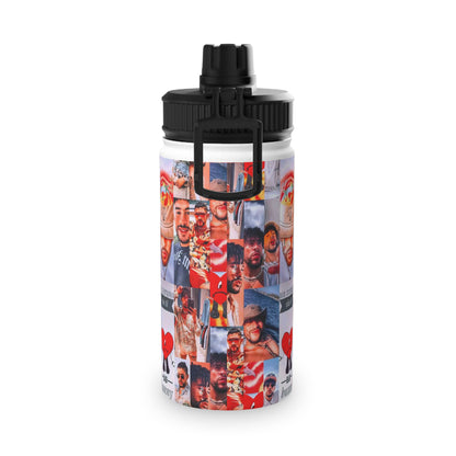 Bad Bunny Un Verano Sin Ti Photo Collage Stainless Steel Sports Lid Water Bottle