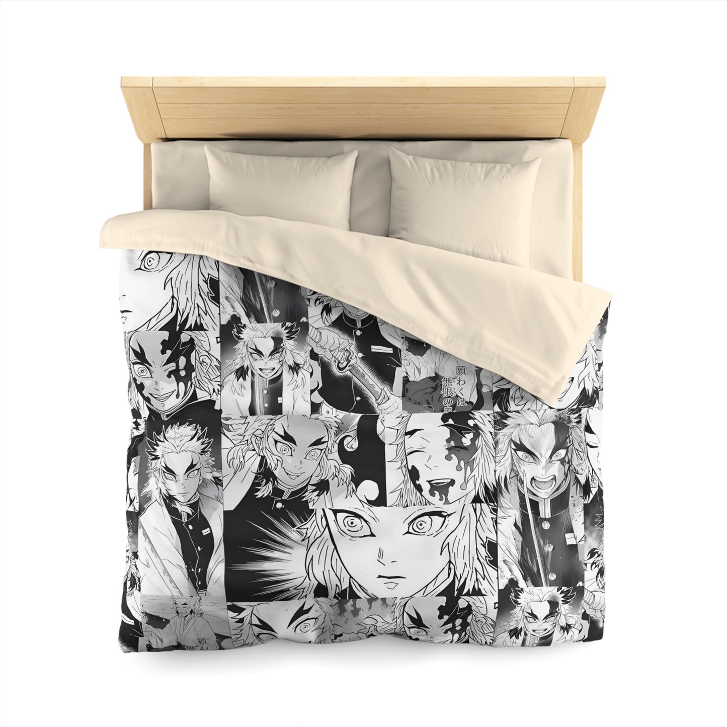 Demon Slayer Kyojuro Rengoku Collage Microfiber Duvet Cover