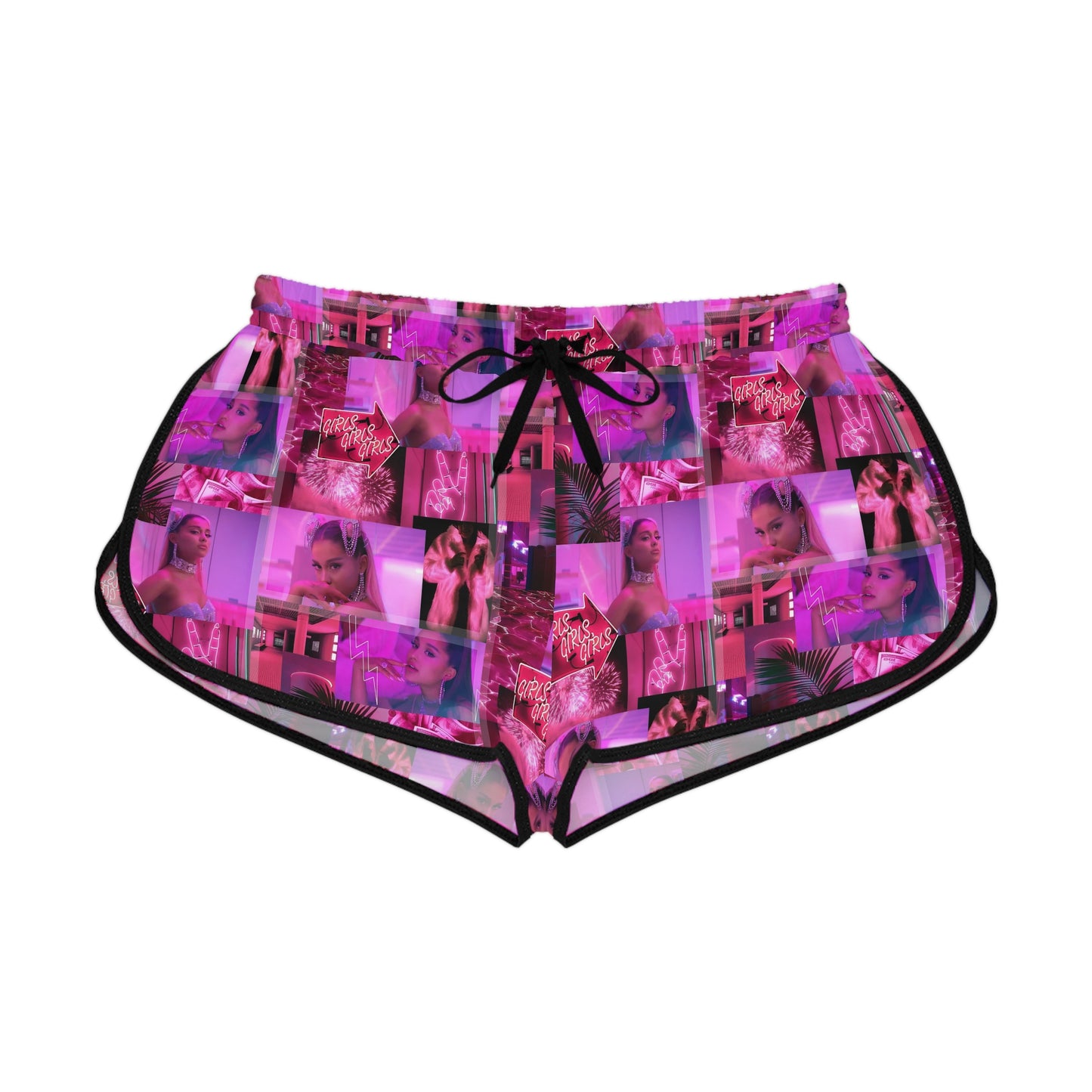 Ariana Grande 7 Rings Collage Women's Relaxed Shorts