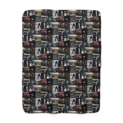 Morgan Wallen Album Cover Collage Sherpa Fleece Blanket