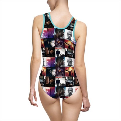 Usher Album Cover Art Mosaic Women's Classic One-Piece Swimsuit