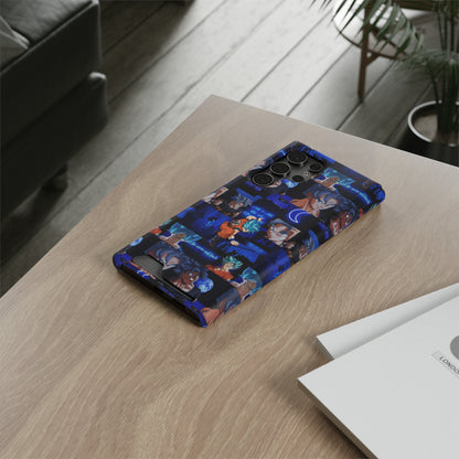 Dragon Ball Z Saiyan Moonlight Collage Phone Case With Card Holder