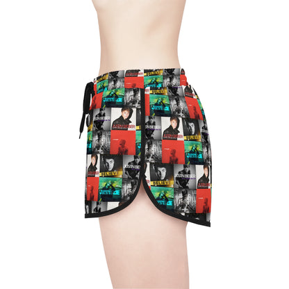 Justin Bieber Album Cover Collage Women's Relaxed Shorts