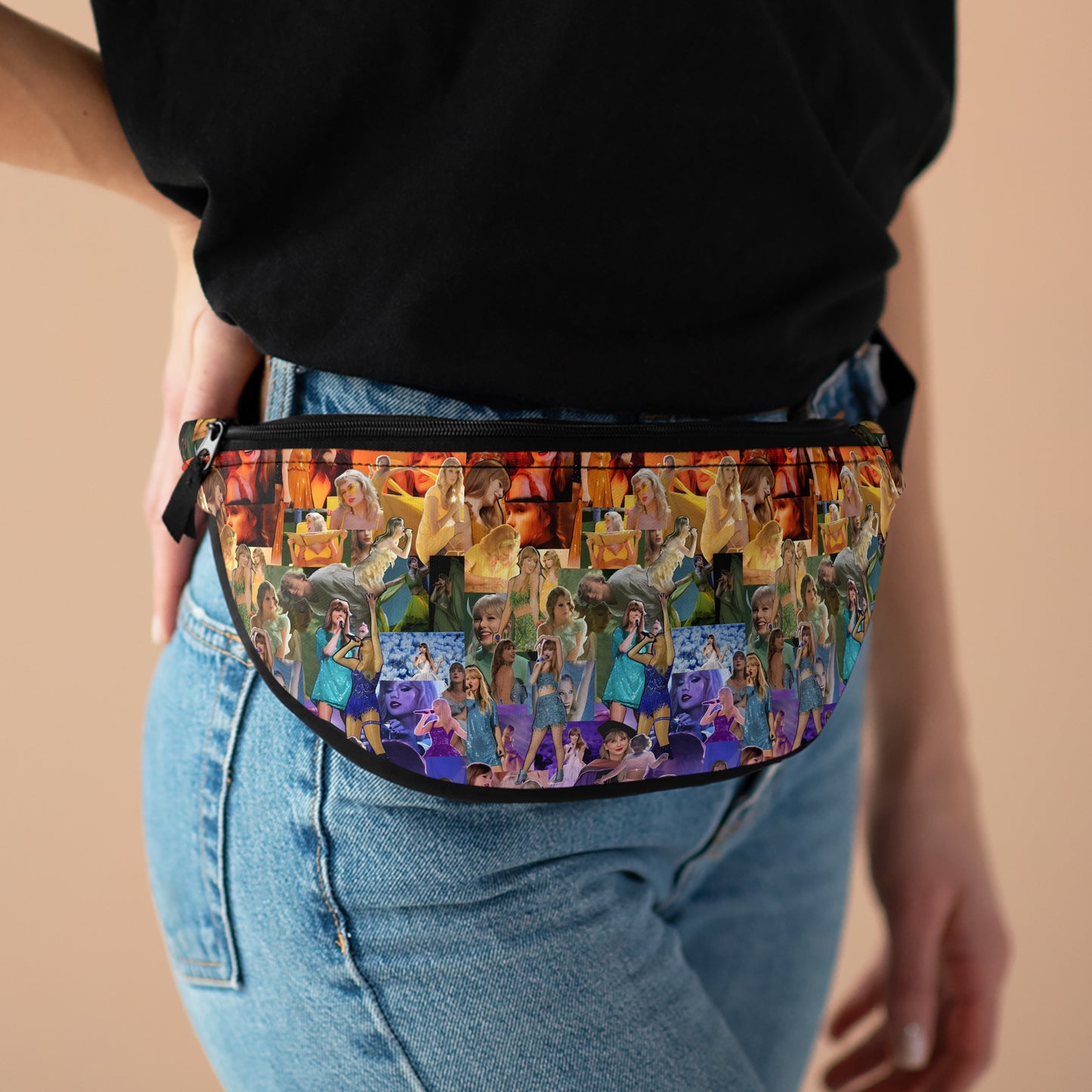 Taylor Swift Rainbow Photo Collage Fanny Pack