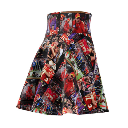 Kansas City Chiefs Superbowl LVIII Championship Victory Collage Women's Skater Skirt