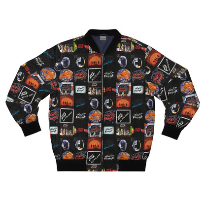 Daft Punk Album Cover Art Collage Men's Bomber Jacket