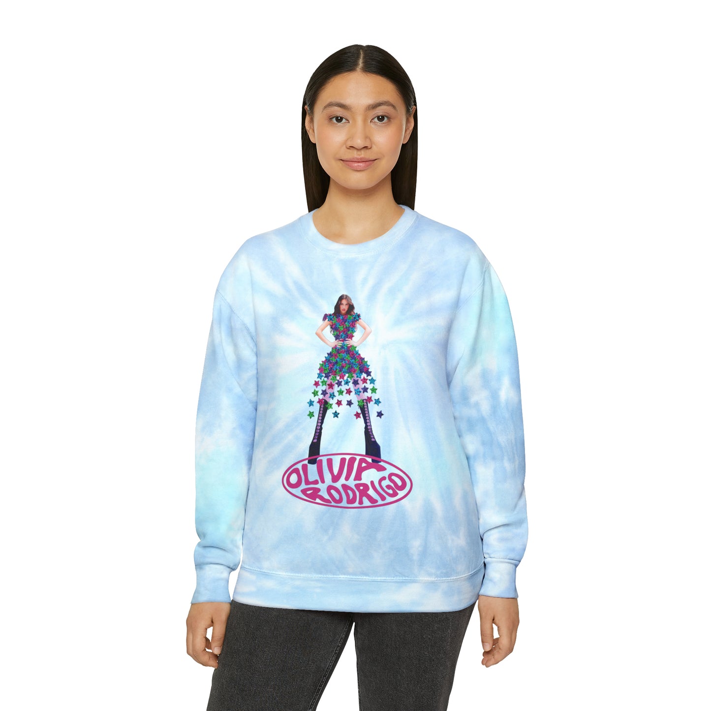 Olivia Rodrigo Hits Magazine Cover Unisex Tie-Dye Sweatshirt