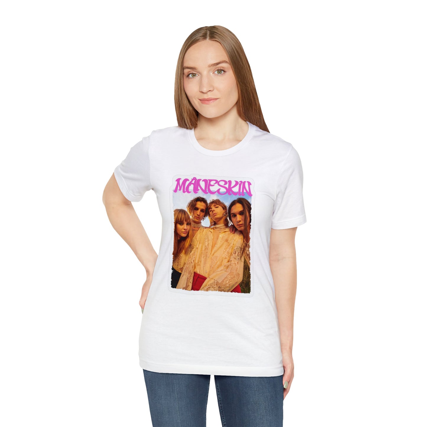 Måneskin Group Photo Unisex Jersey Short Sleeve Tee Shirt