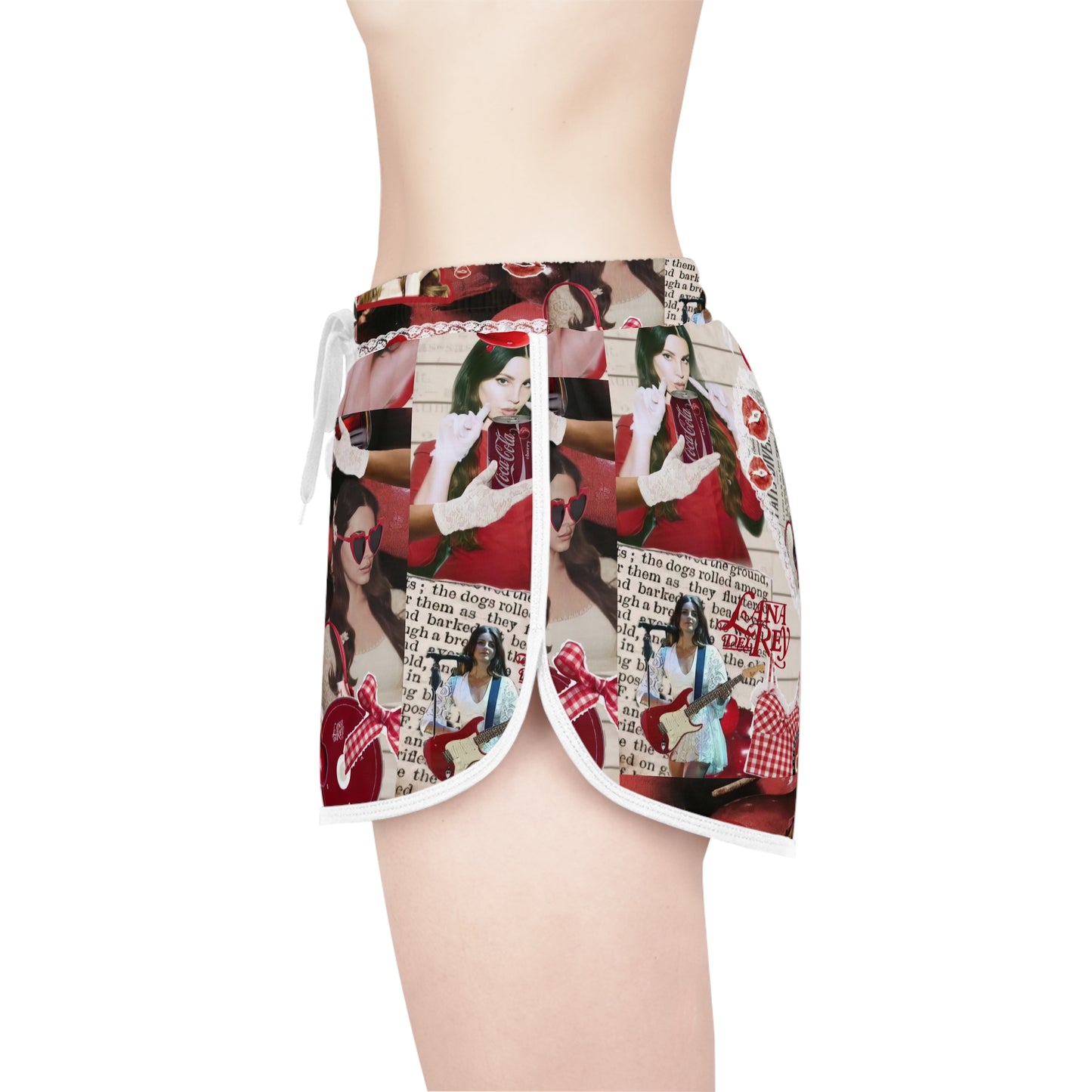 Lana Del Rey Cherry Coke Collage Women's Relaxed Shorts