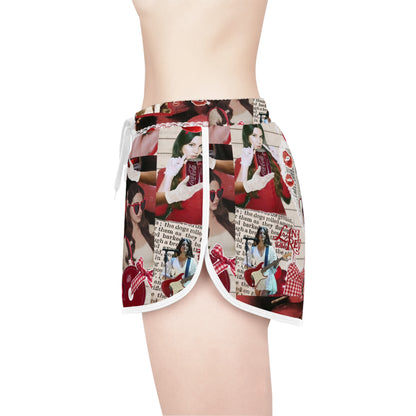 Lana Del Rey Cherry Coke Collage Women's Relaxed Shorts