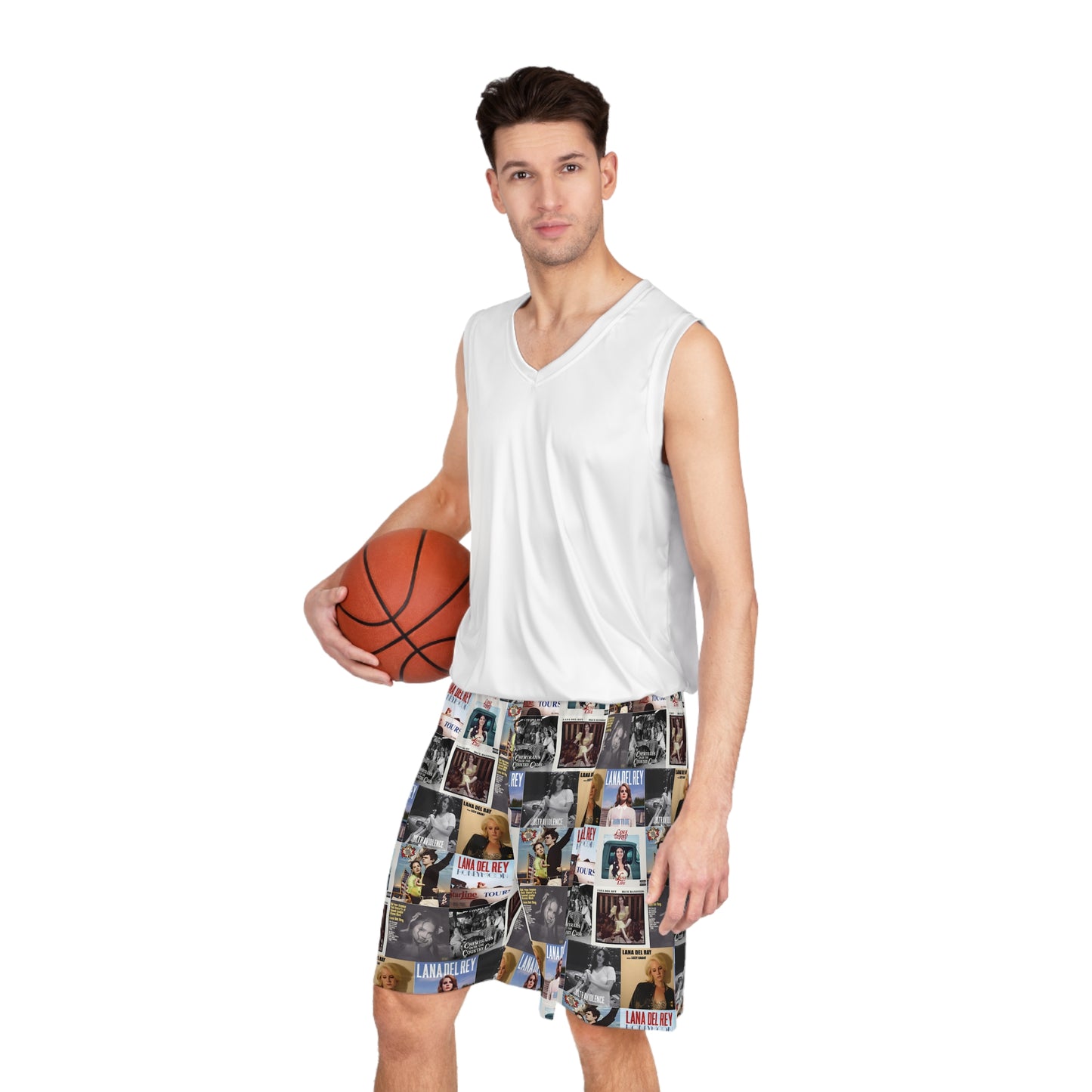 Lana Del Rey Album Cover Collage Basketball Shorts