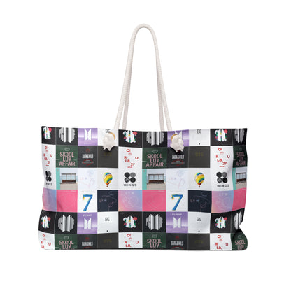 BTS Album Cover Art Collage Weekender Bag