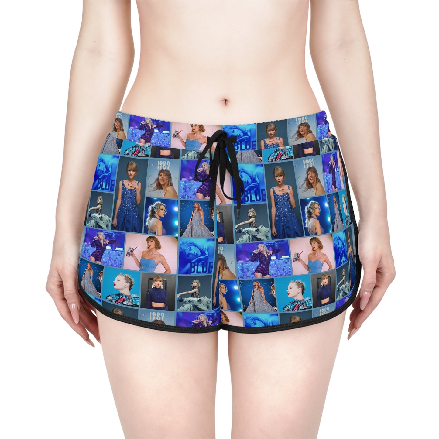 Taylor Swift Blue Aesthetic Collage Women's Relaxed Shorts