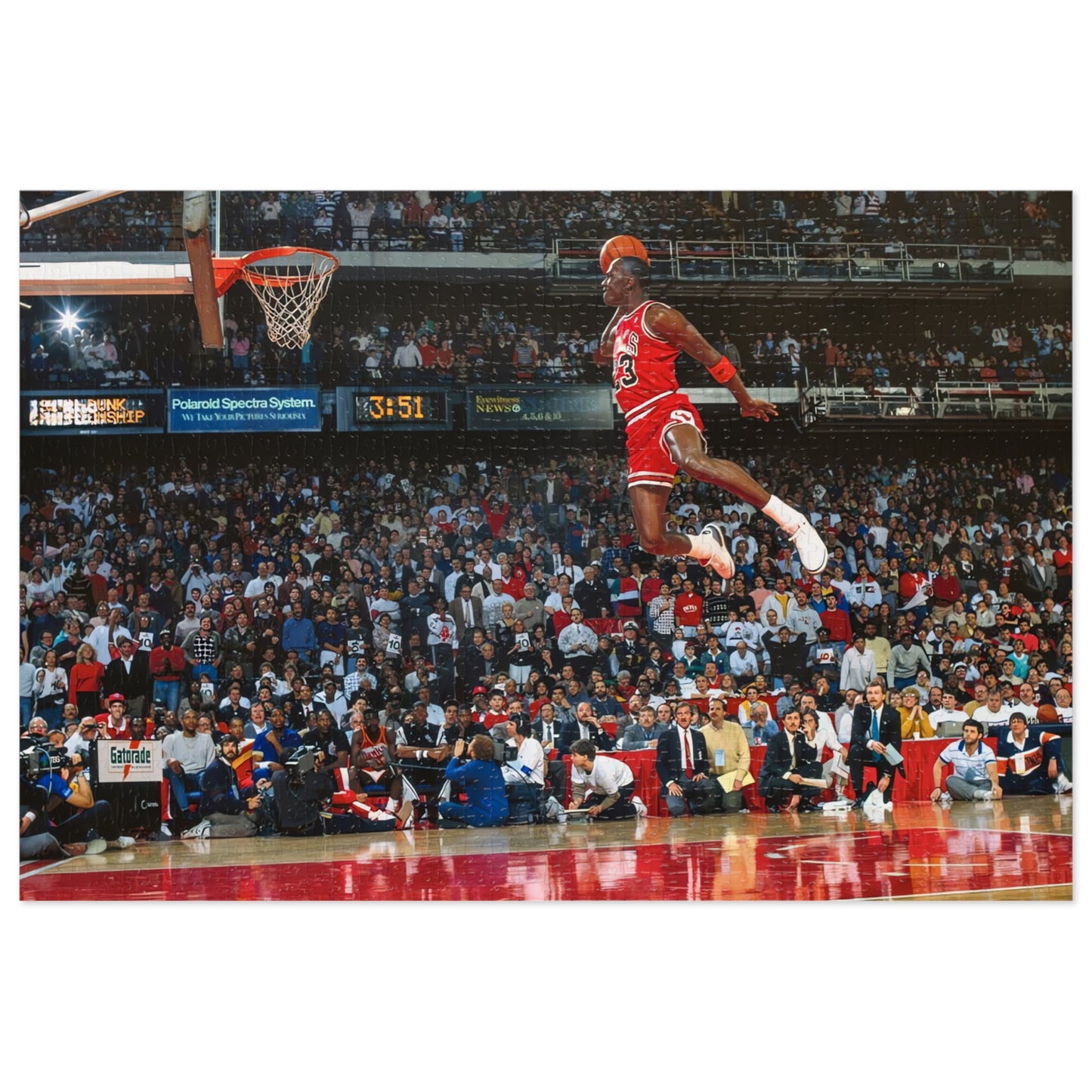 Michael Jordan Free Throw Line Slam Dunk Jigsaw Puzzle (30, 110, 252, 500,1000-Piece)