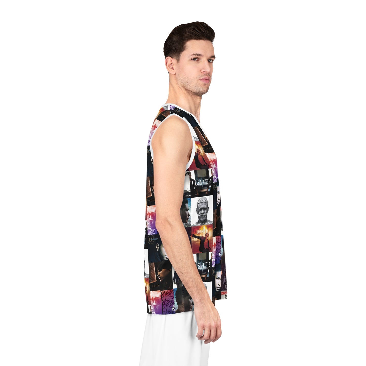 Usher Album Cover Art Mosaic Basketball Jersey