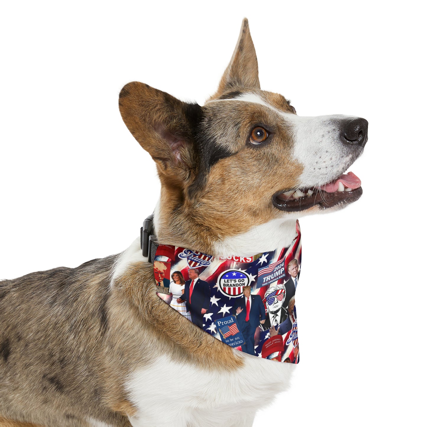 Donald Trump 2024 MAGA Montage Pet Bandana Collar