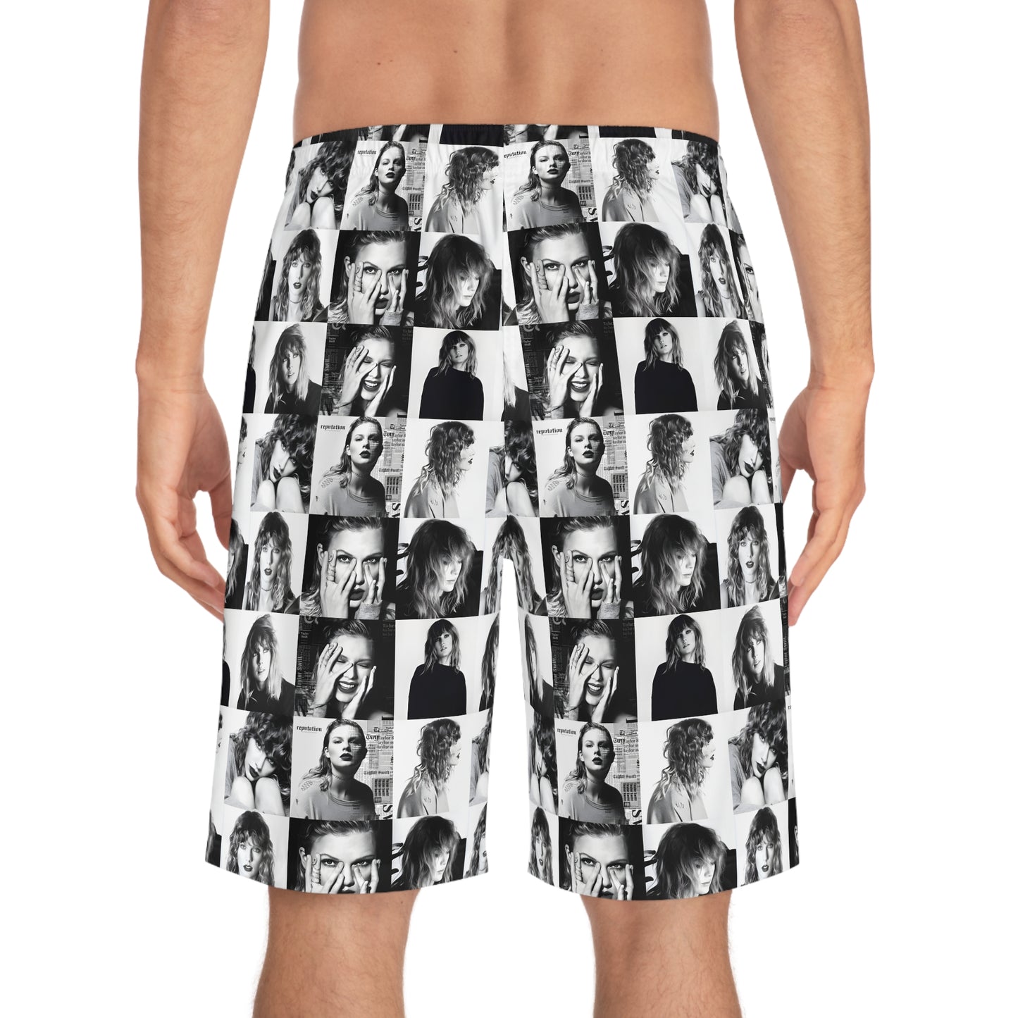 Taylor Swift Reputation Mosaic Men's Board Shorts