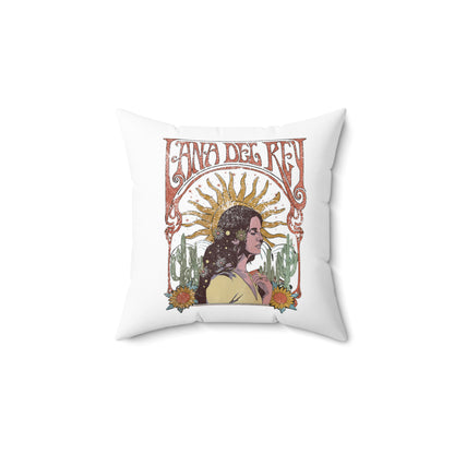 Lana Del Rey Vintage Artwork Spun Polyester Square Pillow