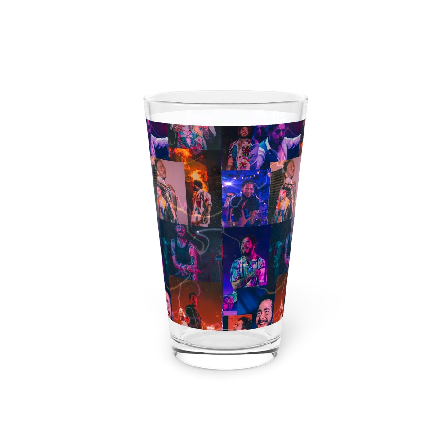 Post Malone Lightning Photo Collage Pint Glass