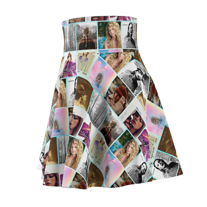 Taylor Swift Album Art Collage Pattern Women's Skater Skirt