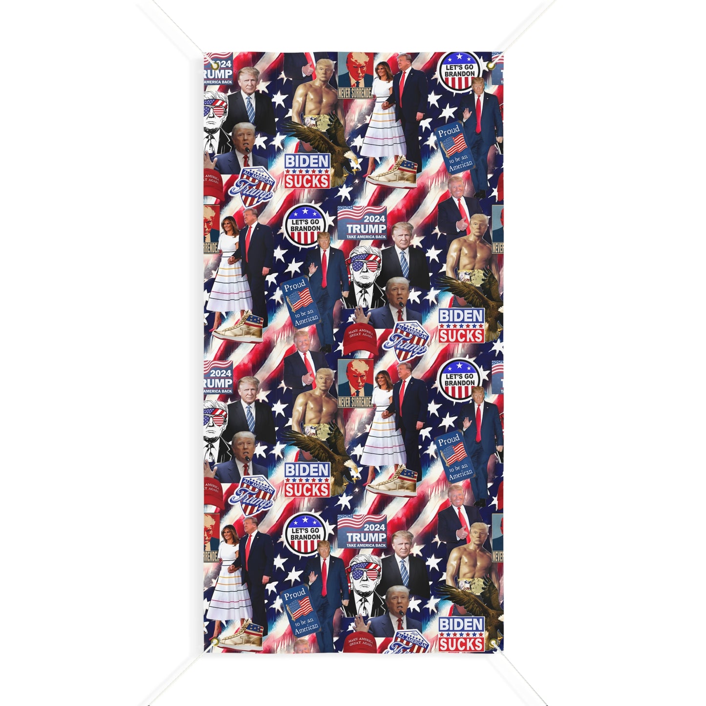 Donald Trump 2024 MAGA Montage Matte Banner