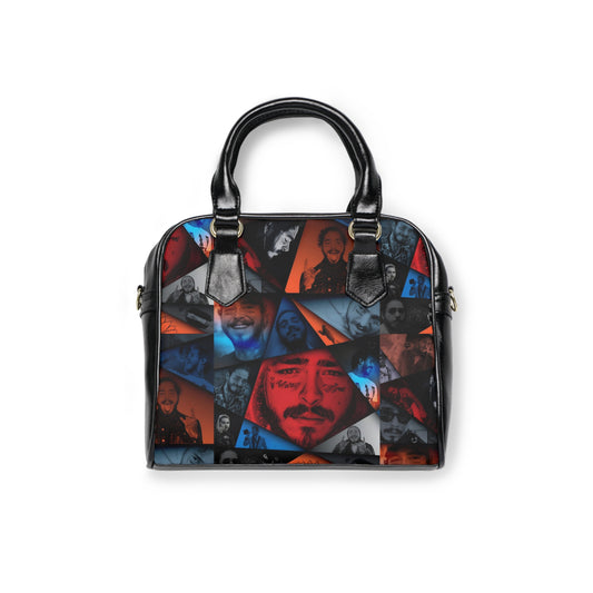 Post Malone Crystal Portaits Collage Shoulder Handbag