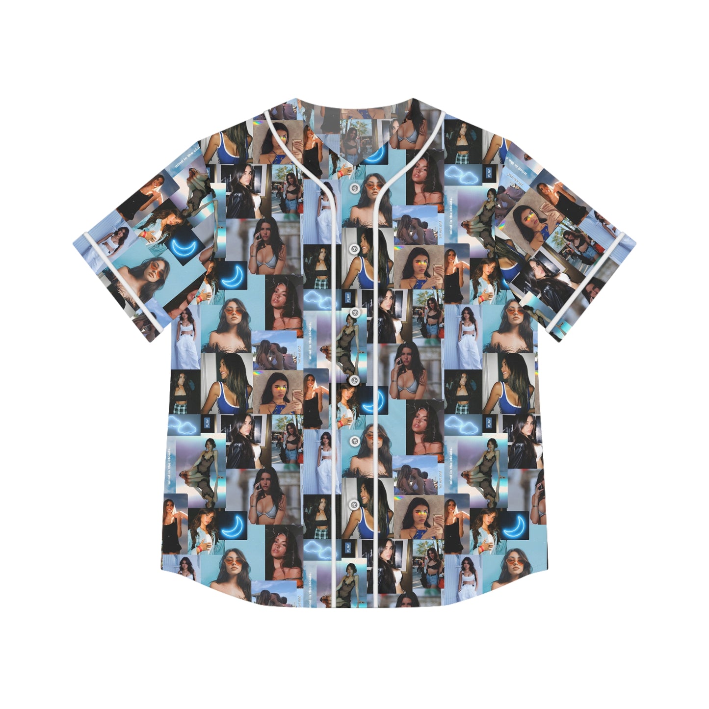 Madison Beer Mind In The Clouds Collage Women's Baseball Jersey