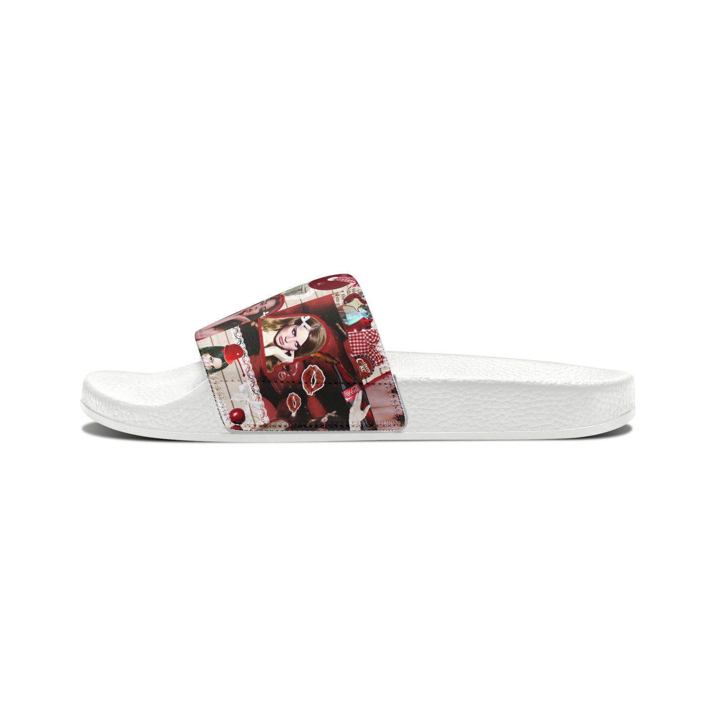 Lana Del Rey Cherry Coke Collage Youth Slide Sandals